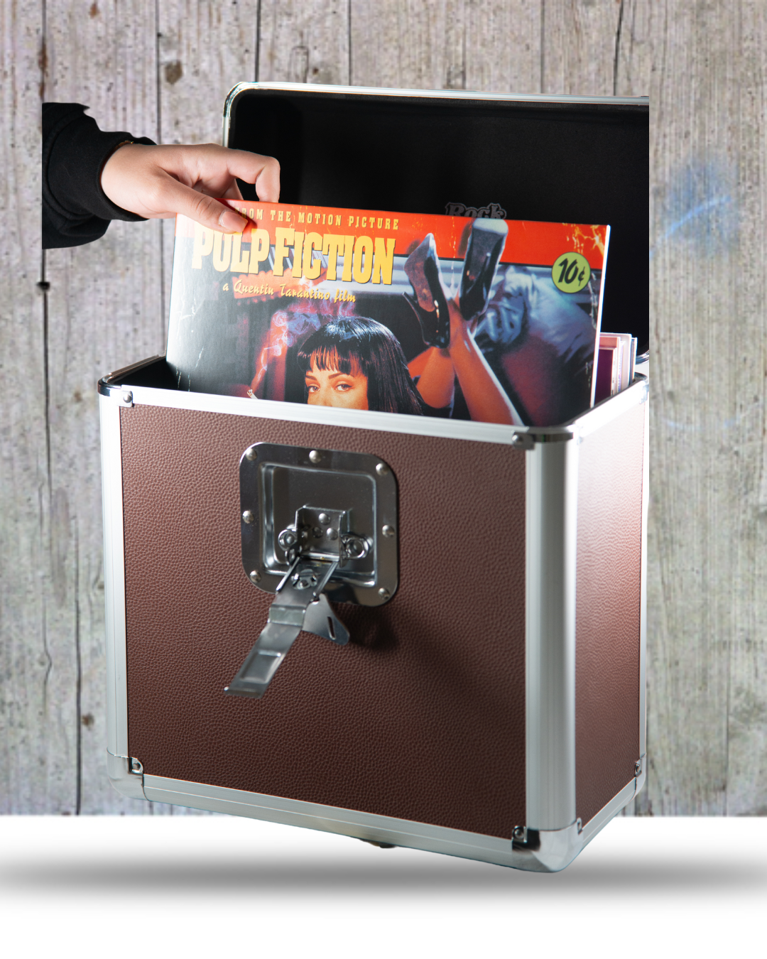 Flight Case disque vinyles 33T brown