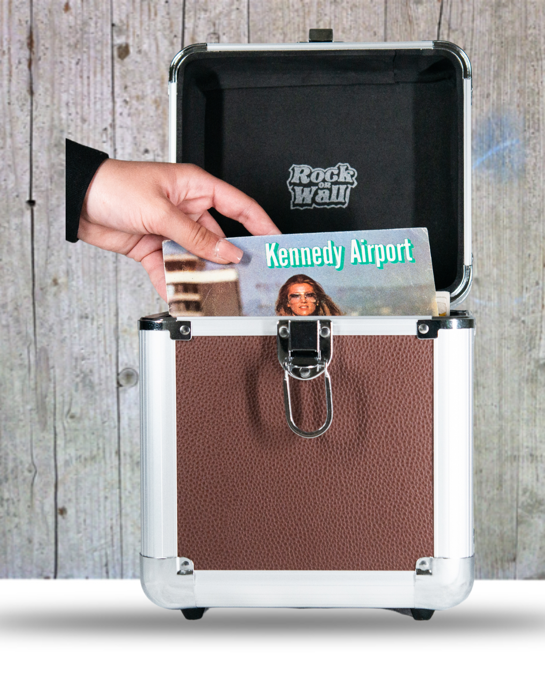 Flight Case pour disque vinyles 45T brown
