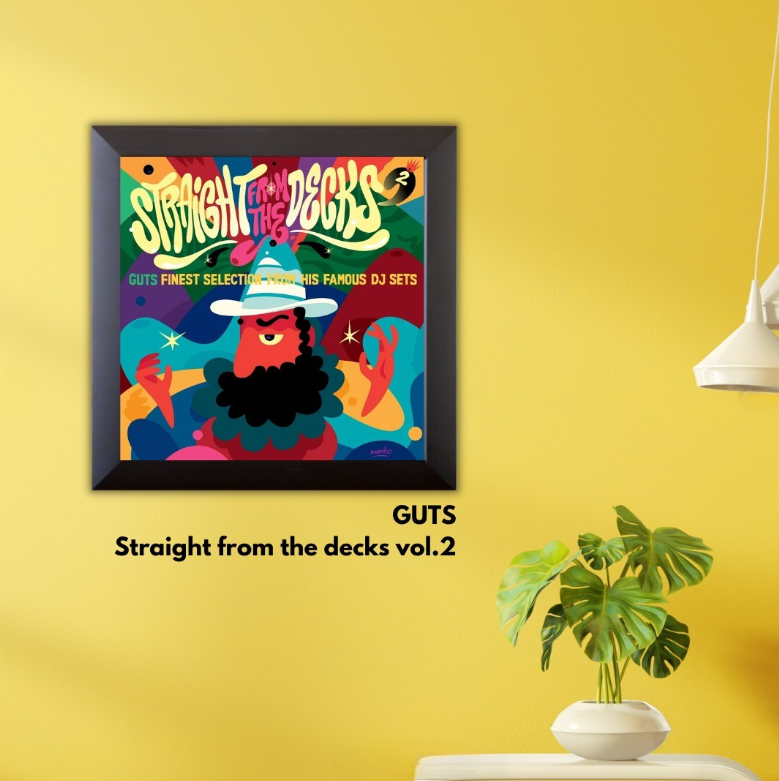 Cadre pour disque vinyle 33T "4-point Body Armor®" noir