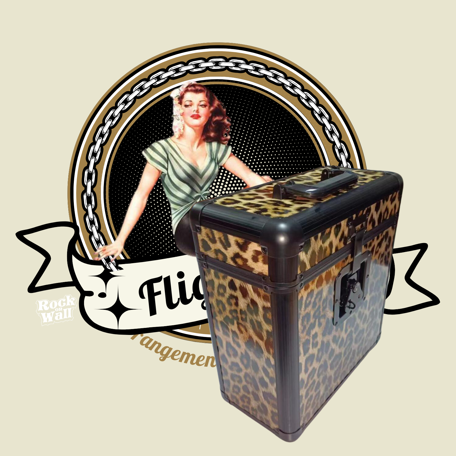 Flight Case Disques Vinyles "Rockabilly" Limited Edition