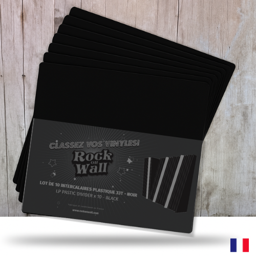 Intercalaire plastique 33T x10 - NOIR