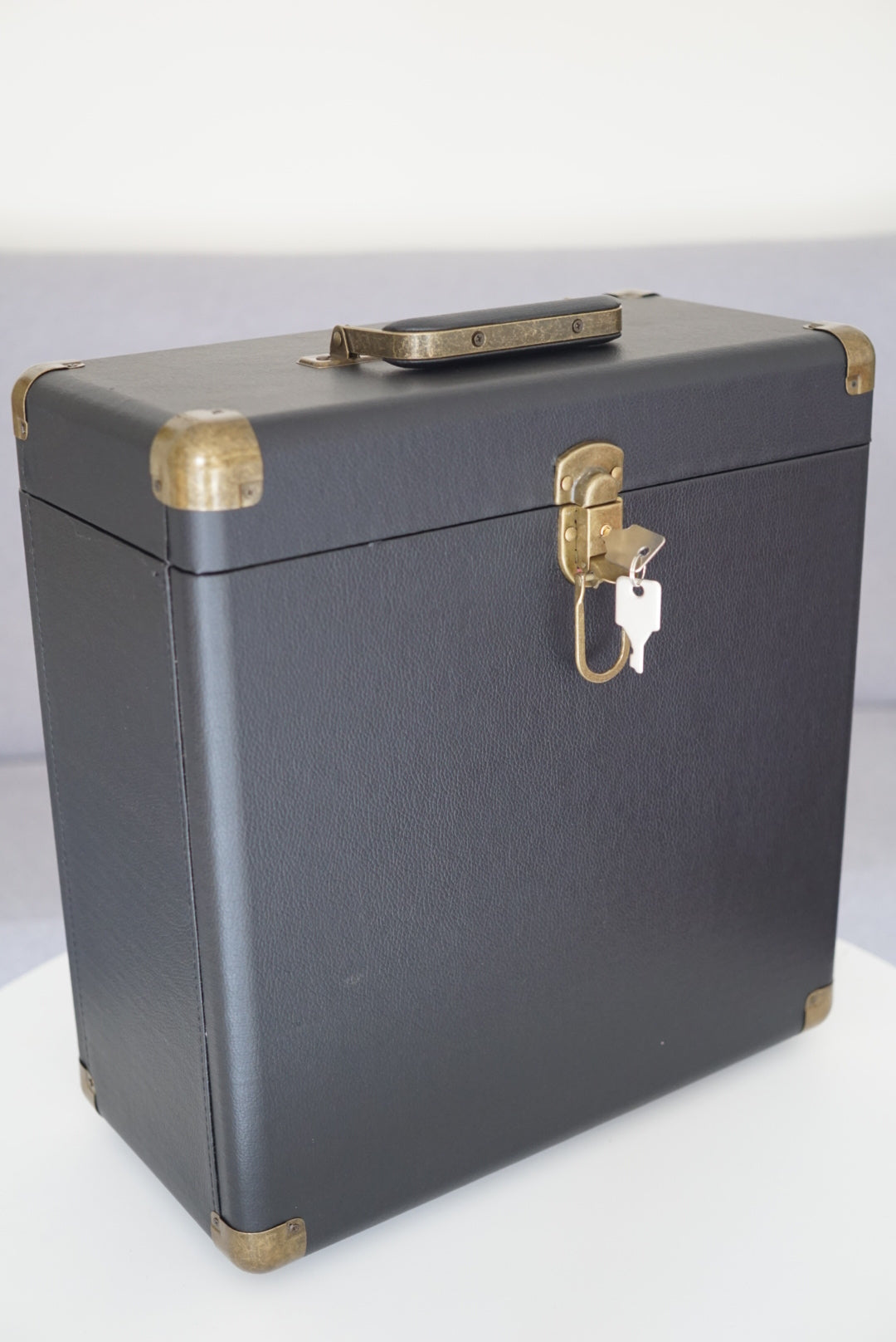 Flight Case disques vinyles 33T en cuir