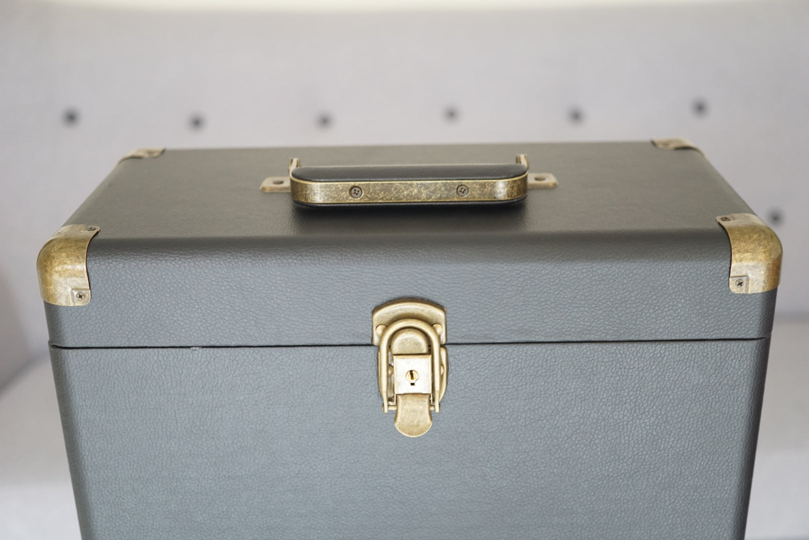 Flight Case disques vinyles 33T en cuir