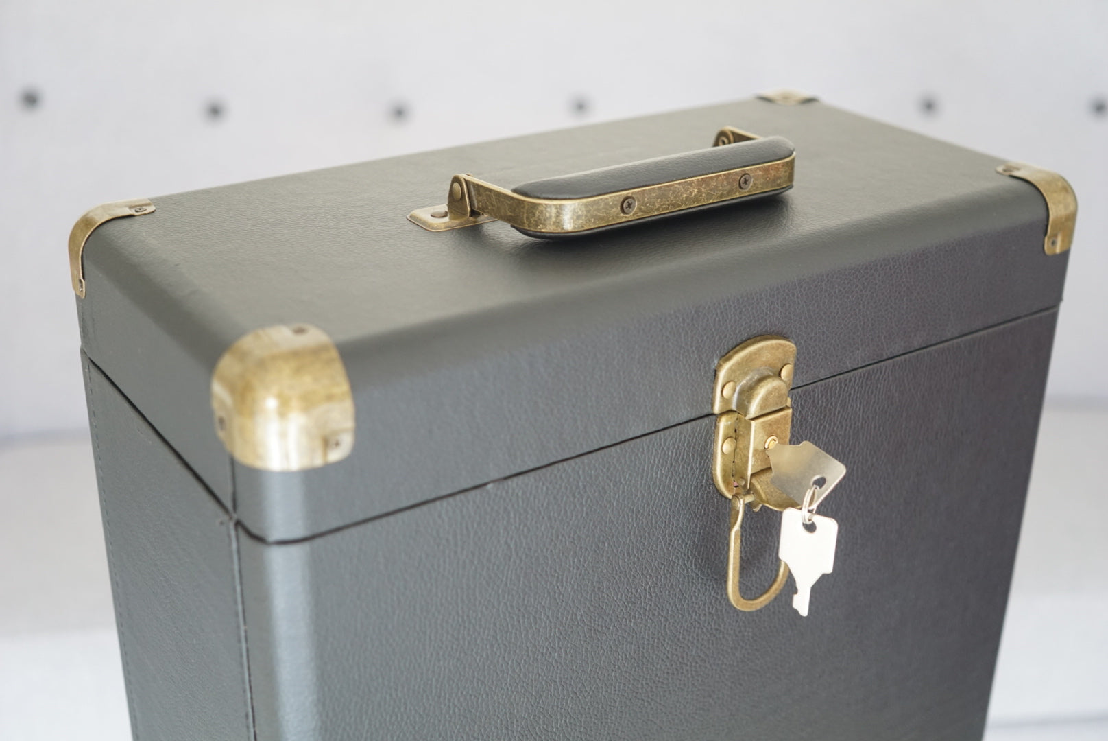 Flight Case disques vinyles 33T en cuir