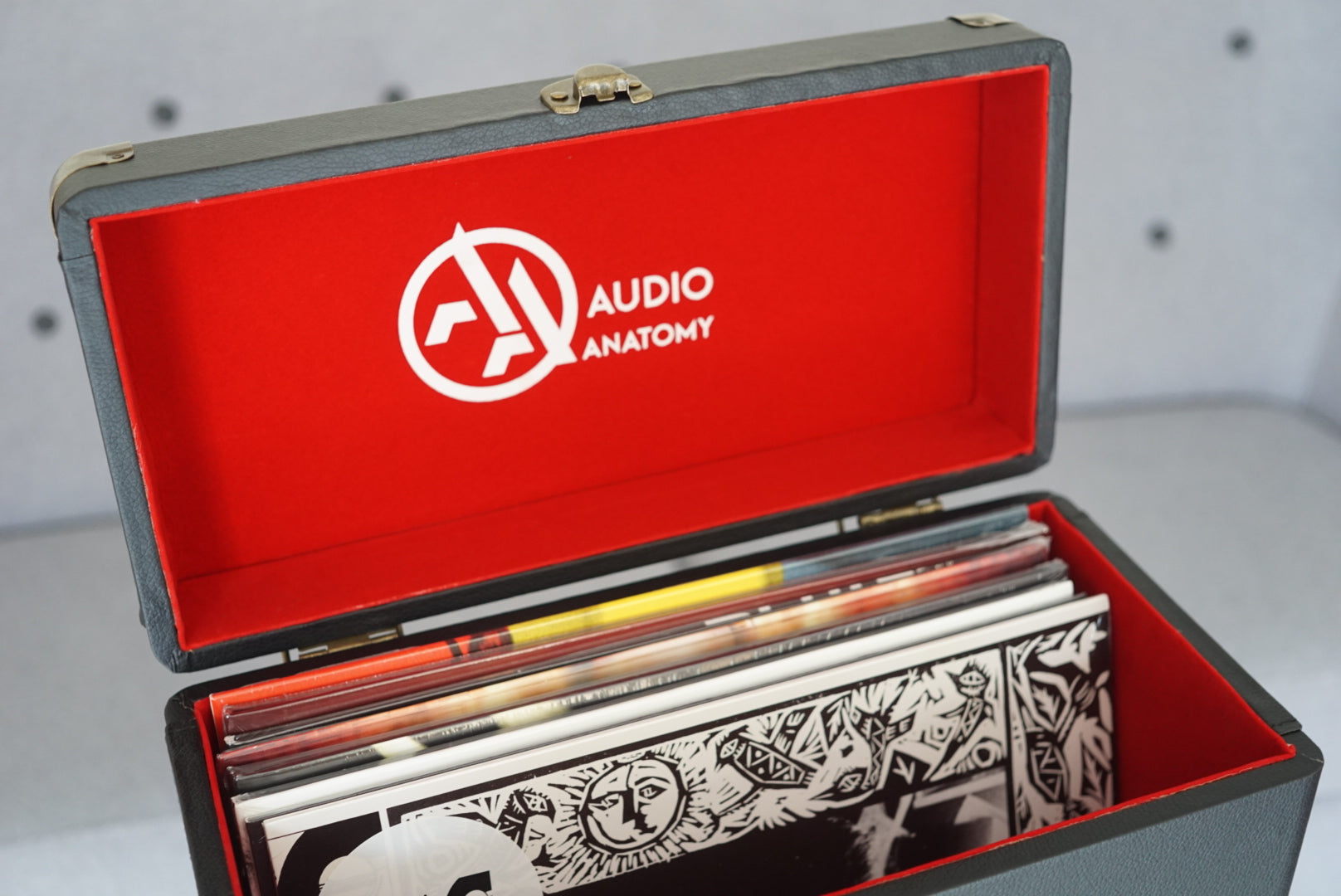 Flight Case disques vinyles 33T en cuir