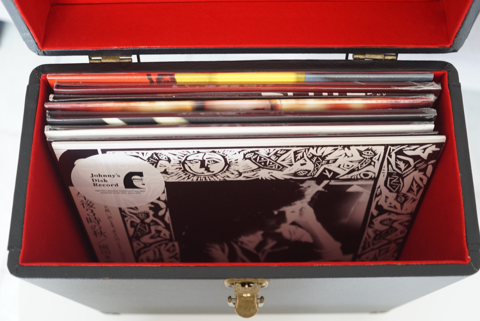 Flight Case disques vinyles 33T en cuir