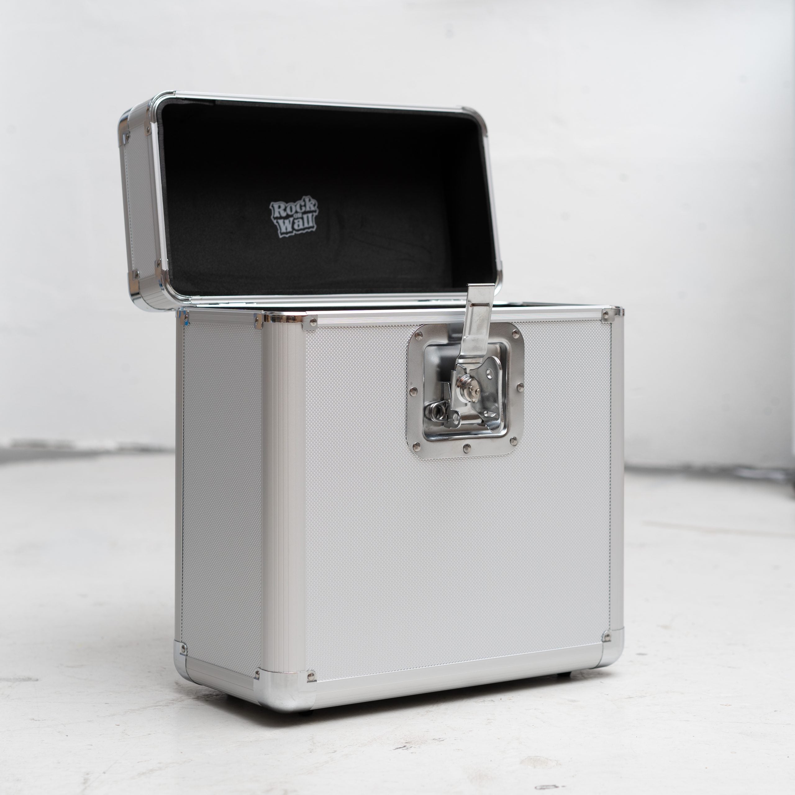 Mallette transport (flight case) pour disques vinyles – Argent