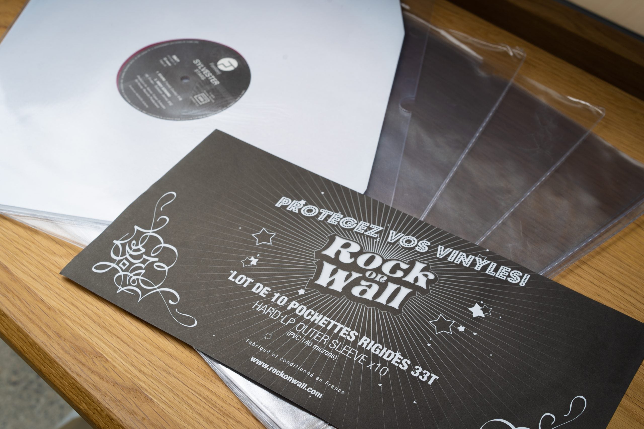 Pochette rigide pour disque vinyle 33T - lot de 10- Filmées