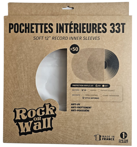 50 Pochettes intérieures Japan style PE doublé - 33T