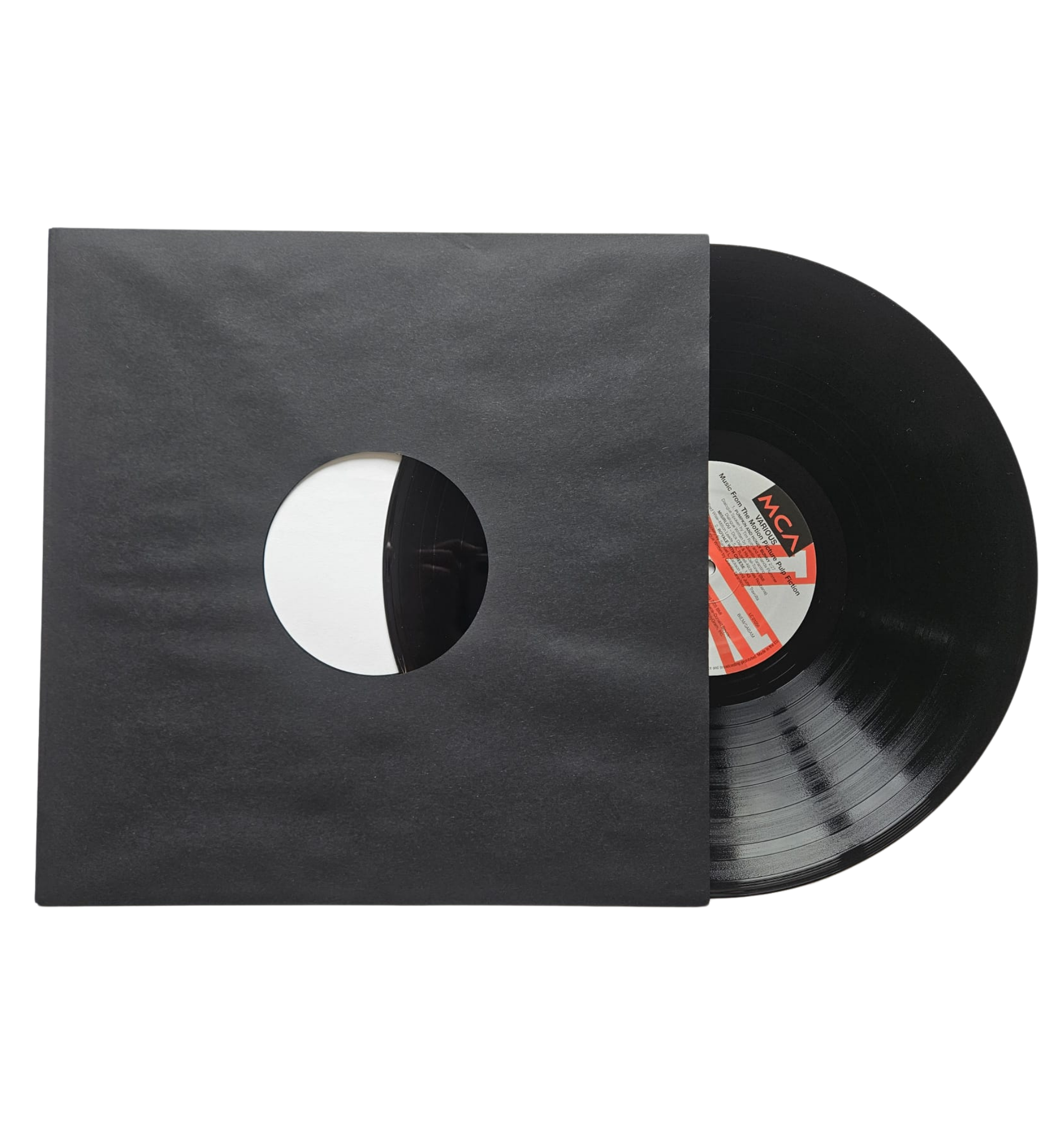 Pochettes intérieures papier noir pour disque vinyle 33T, trou central x 25 - Etui