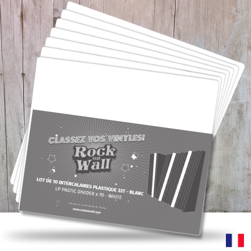 Intercalaire plastique 33T x10 - blanc