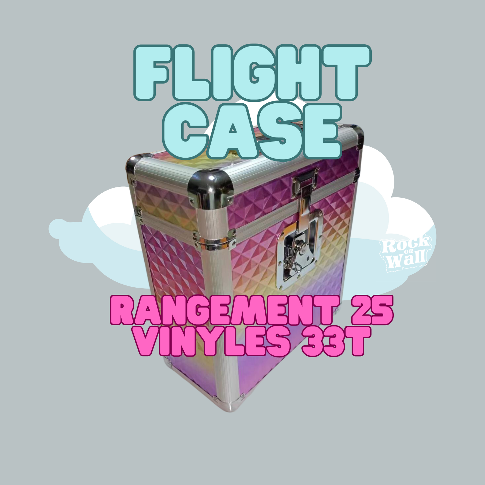 Flight Case Rainbow Limited Edition pour vinyles 33T