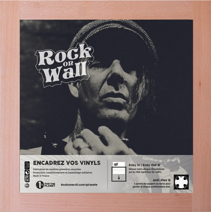 Cadre bois "deluxe" pour disque vinyle