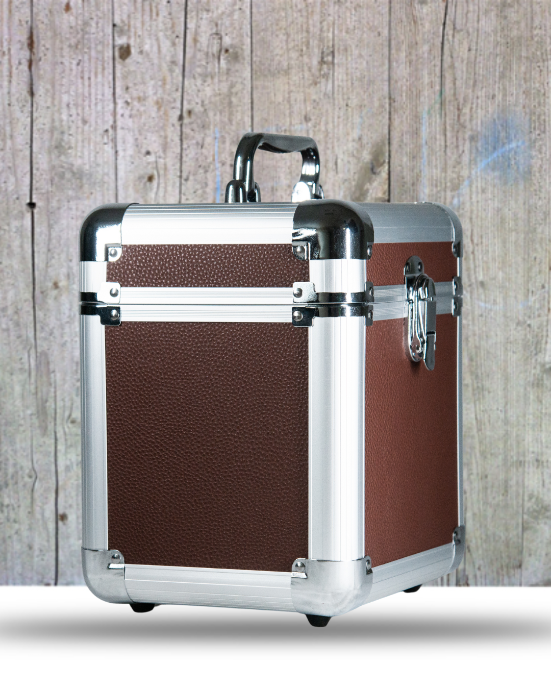 Flight Case pour disque vinyles 45T brown