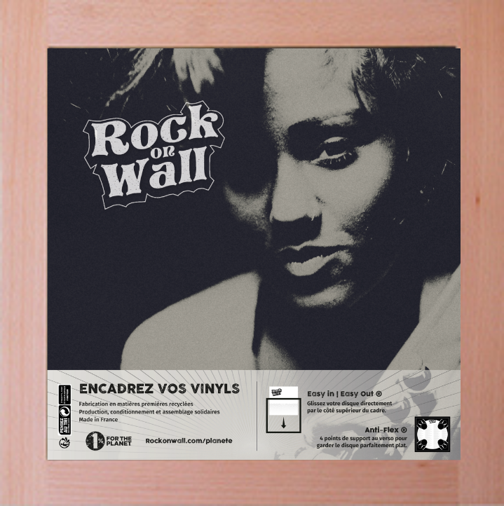 Cadre bois "deluxe" pour disque vinyle