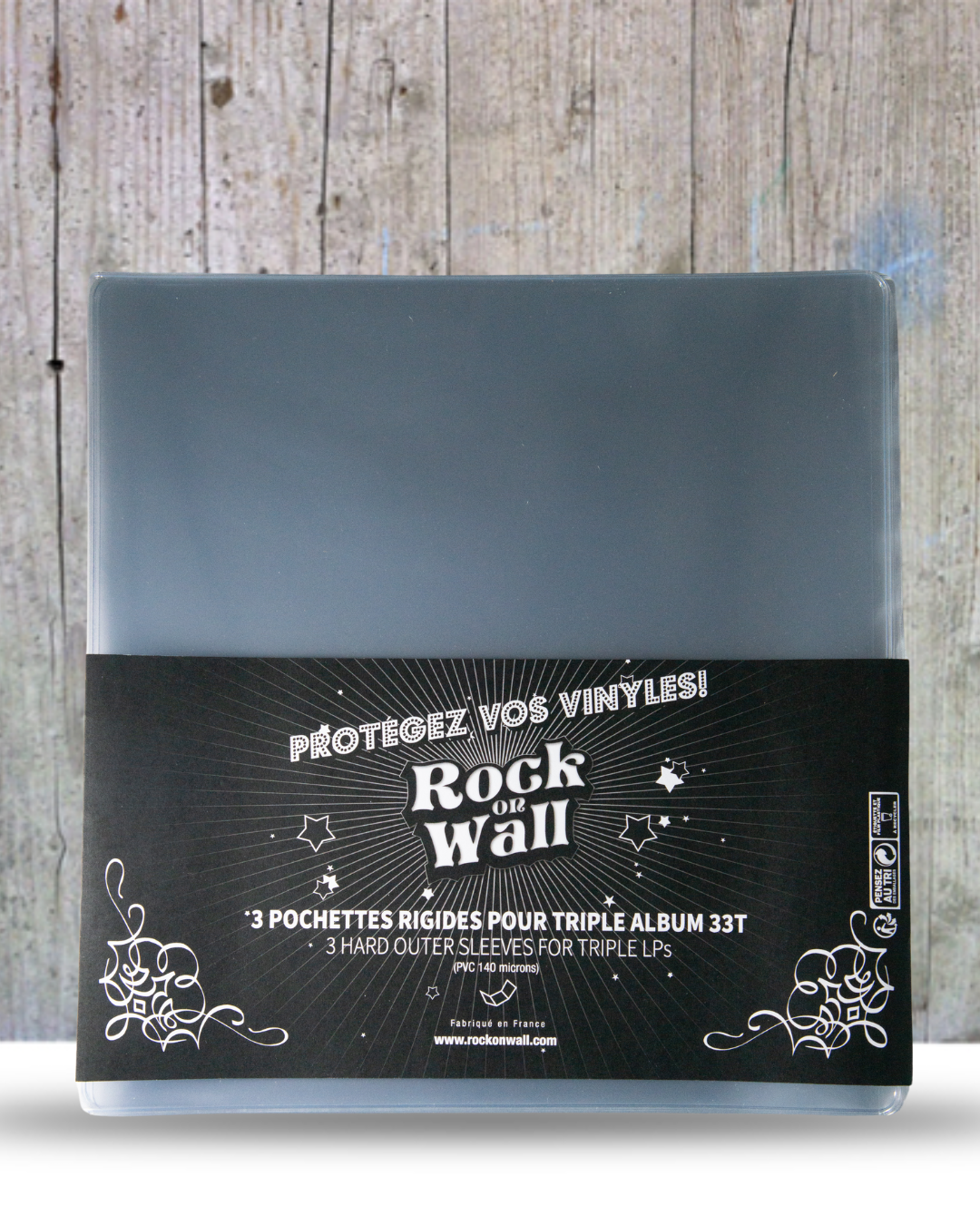 Pochette rigide pour triple album disque Vinyle 33T - lot de 3 - Filmées