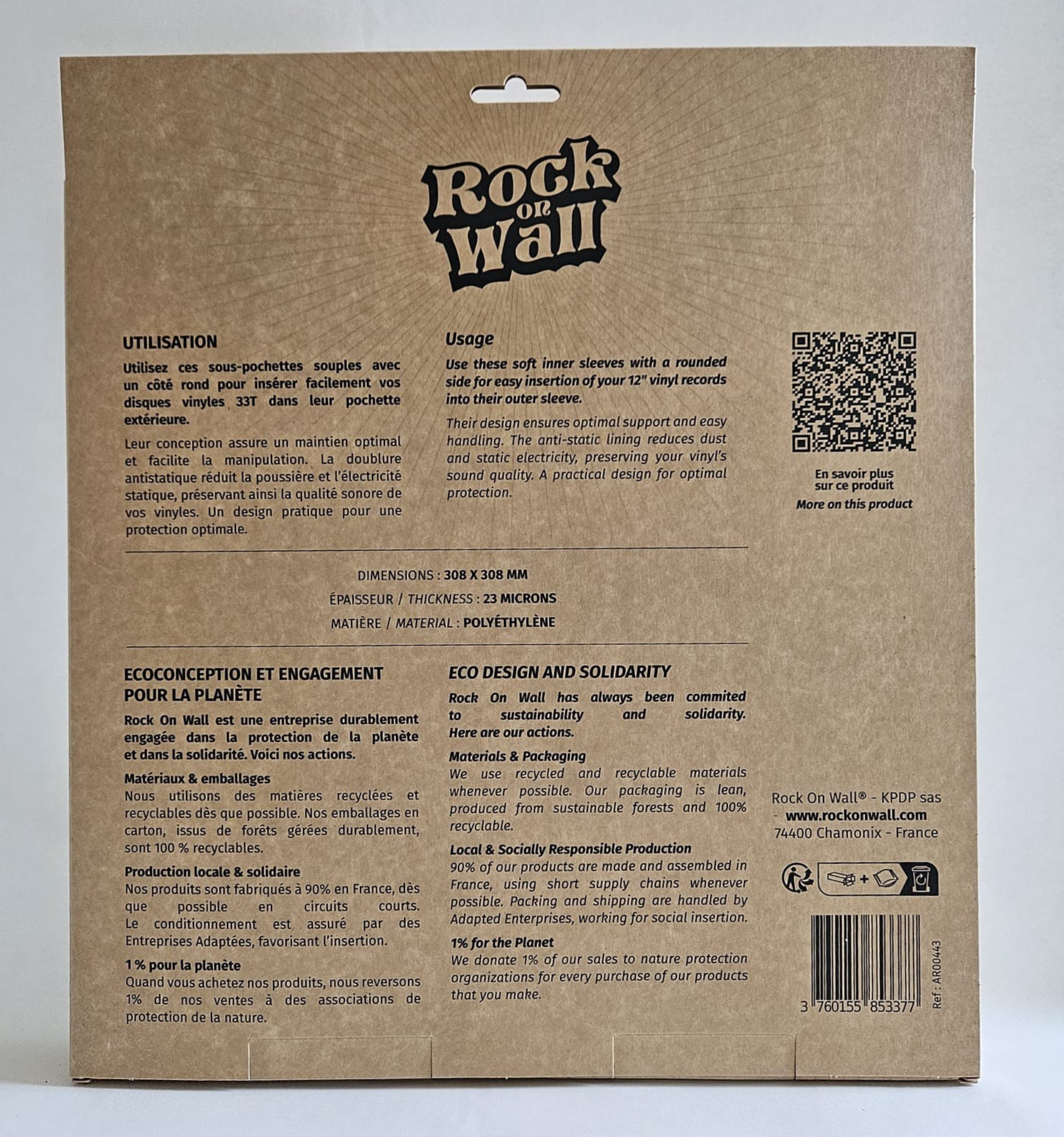 50 Pochettes intérieures Japan style PE doublé - 33T