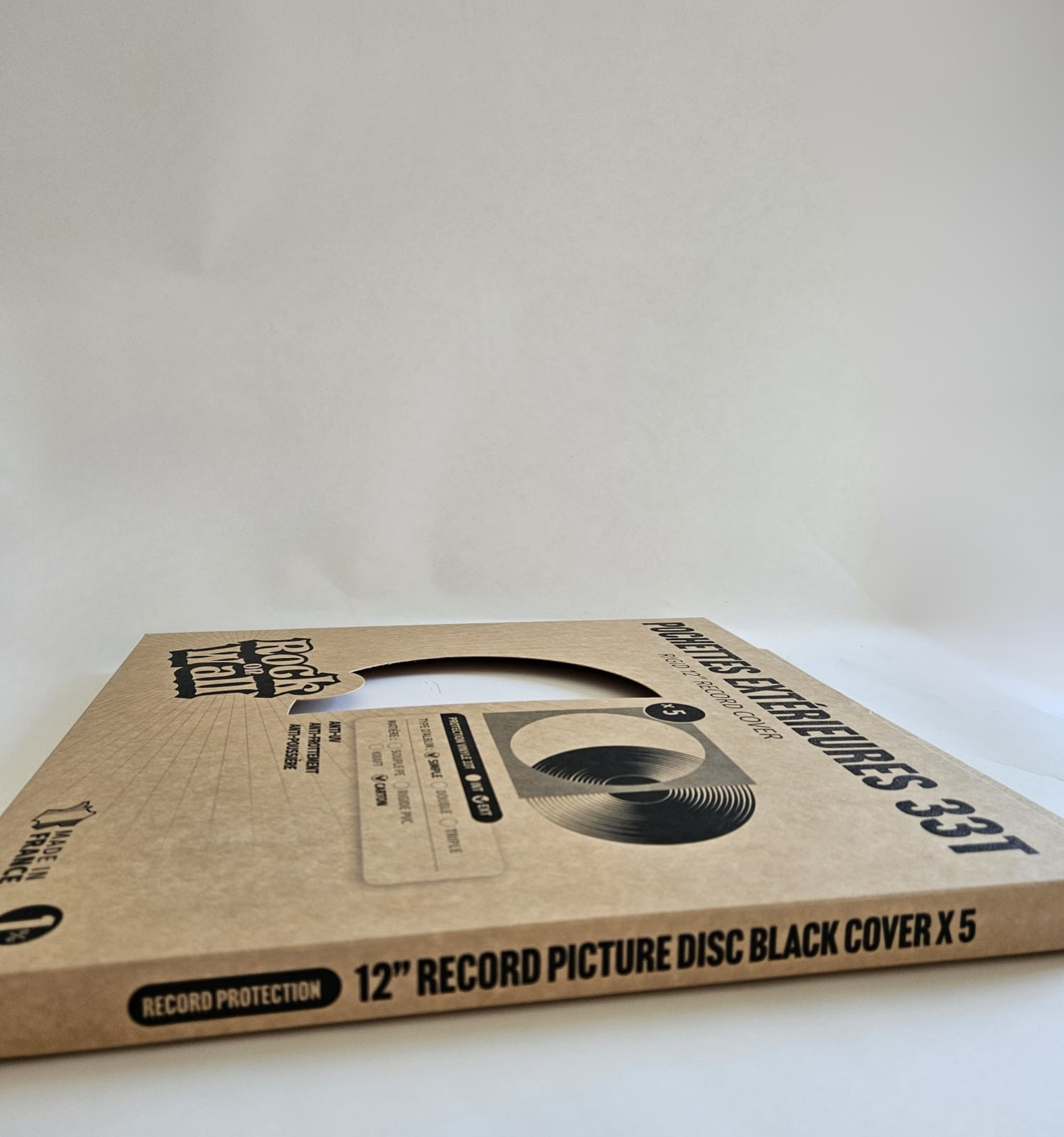 Pochettes Picture Discs Noires 33T x 5 - Etui