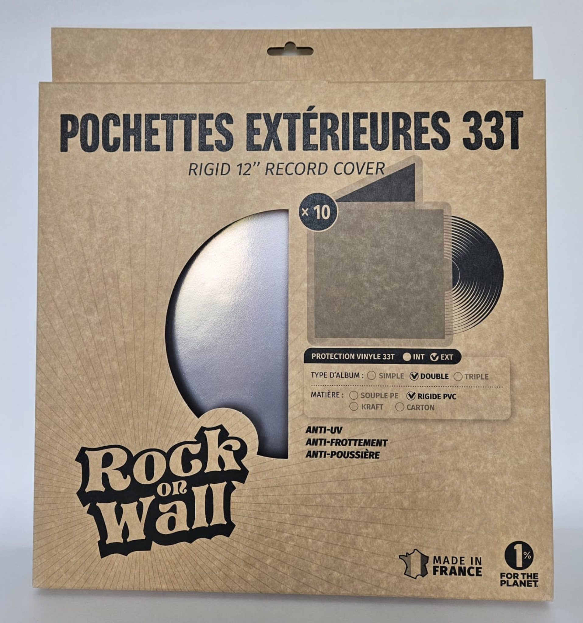 Pochette rigide pour disque vinyle - gatefold 33T - lot de 10 - Etui-thumbmail-1