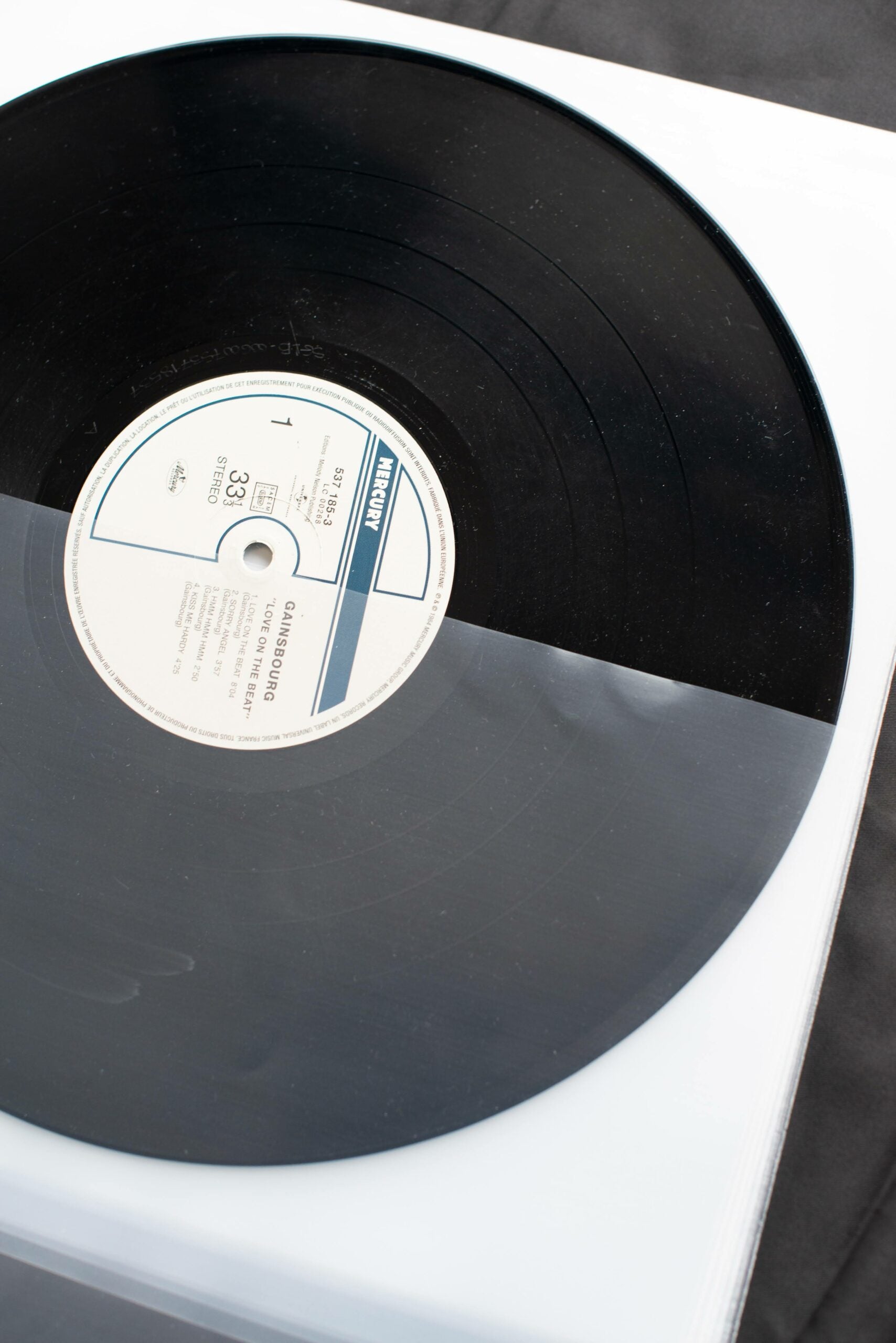 Pochettes extérieures vinyle 33T – PE recyclé 80 microns – Lot de 50- Etui