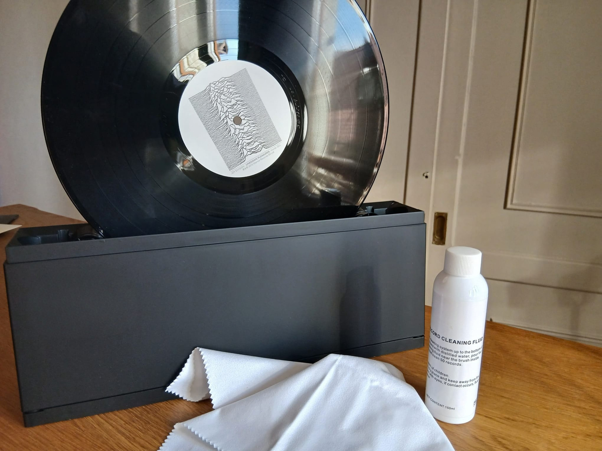 Machine de nettoyage vinyle manuelle – Kit complet avec bac, liquide et égouttoir-thumbmail-2