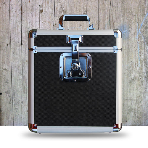 Flight Case pour disques vinyles 25 LP - Noire et argent