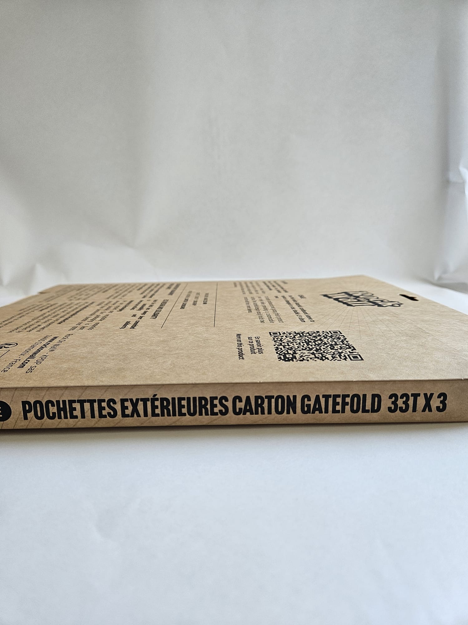 Pochettes extérieures carton blanc Gatefold 33T x 3- Etui