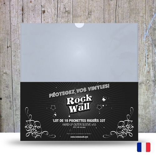 Pochette rigide pour disque vinyle 33T - lot de 10- Filmées