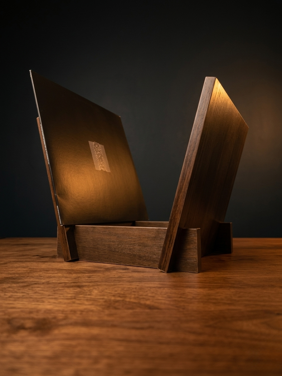 Pupitre range-vinyles en bois – Jusqu'à 50 albums 33T & 45T-thumbmail-4