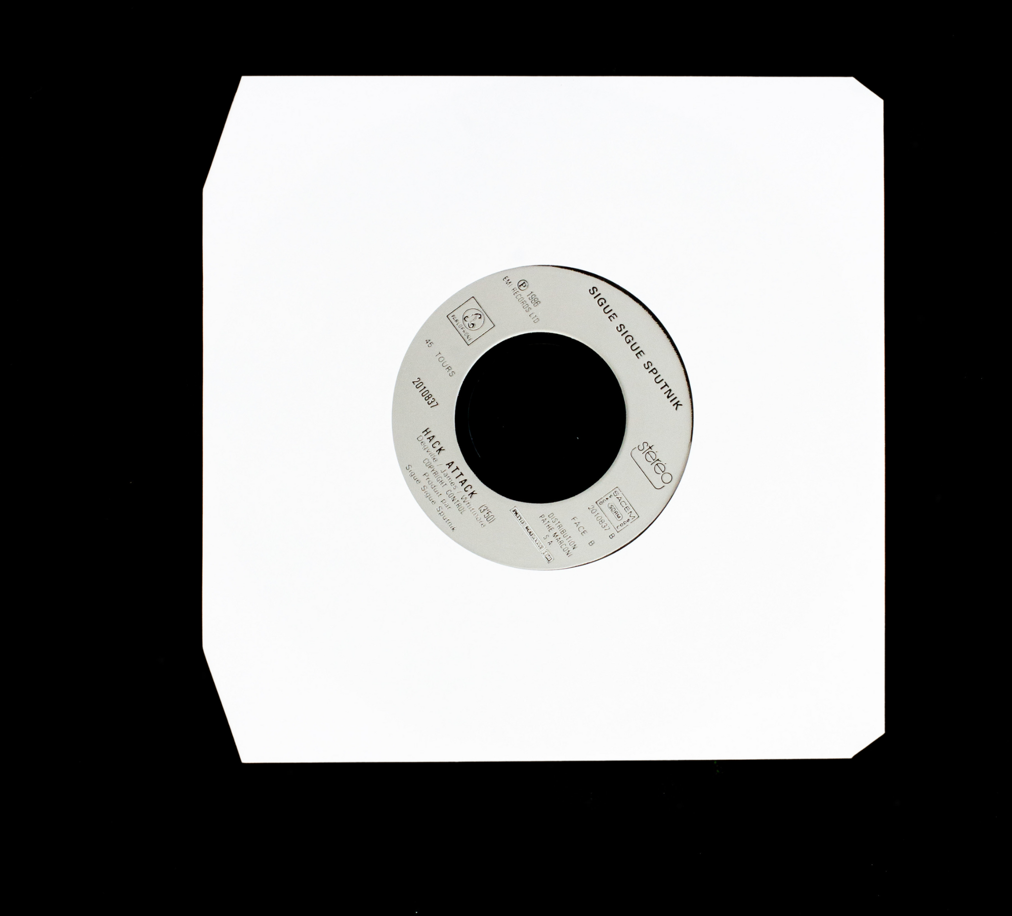 Pochettes intérieures papier trou central 45T x25