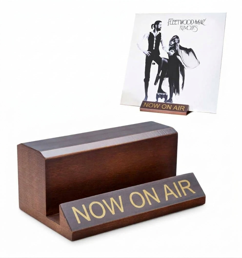 Support vinyle en bois massif – Présentoir pour pochette d'album 33T et 45T- Now Playing-thumbmail-1