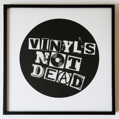 Cadre Vinyle en Aluminium Noir - 31,4 x 31,6 cm, Noir mat