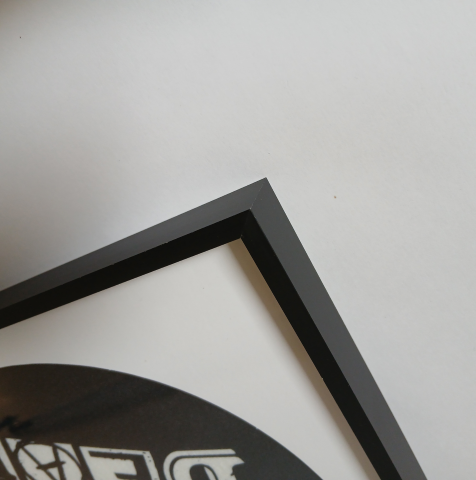 Cadre Vinyle en Aluminium Noir - 31,4 x 31,6 cm, Noir mat