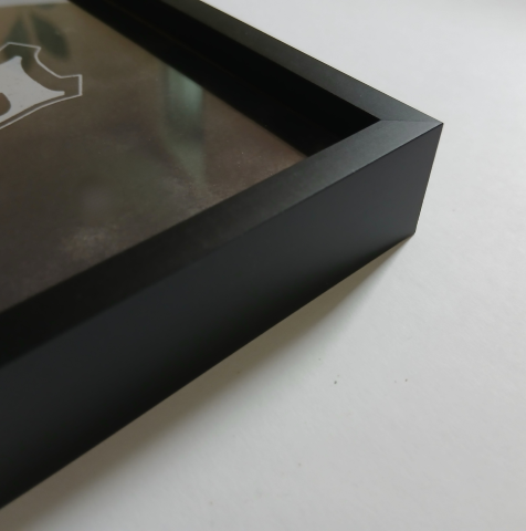 Cadre Vinyle en Aluminium Noir - 31,4 x 31,6 cm, Noir mat