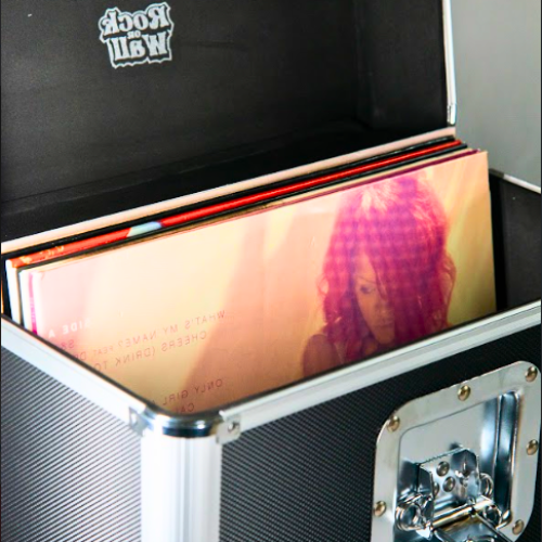 Flight Case pour disques vinyles 25 LP - Noire et argent