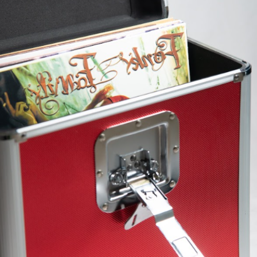 Flight Case pour disques vinyles 25 33T  – Rouge