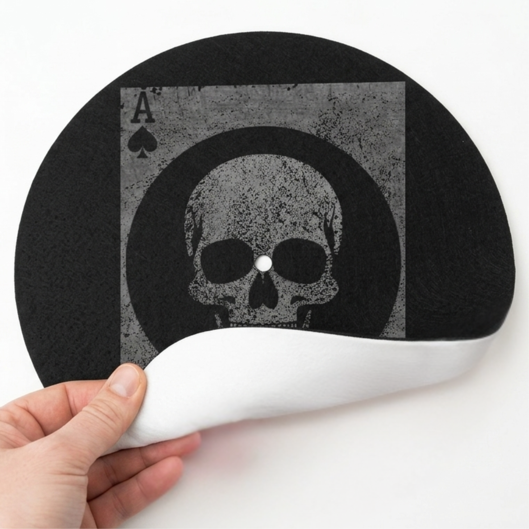 Red Dragon felt mat for 33T / 12" vinyl record-thumbmail-2